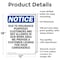 Signmission Due To Insurance Purposes Customers, 12 in W x Rectangle, Aluminum OS-2PACK-NS-A-1218-V-11592 - alternate 3